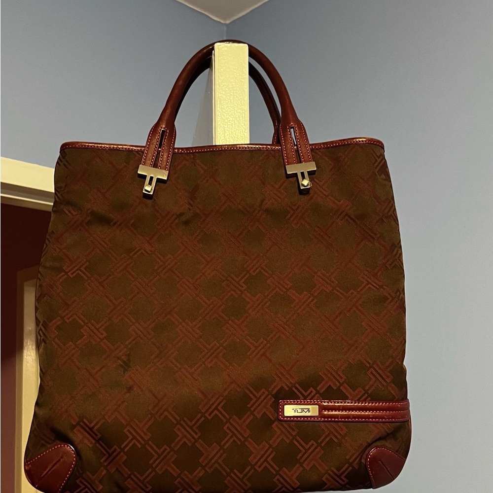 Tumi Dark Brown Patterned Briefcase